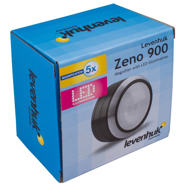 Лупа Levenhuk Zeno 900, 5x, 75 мм, 3 LED, металл